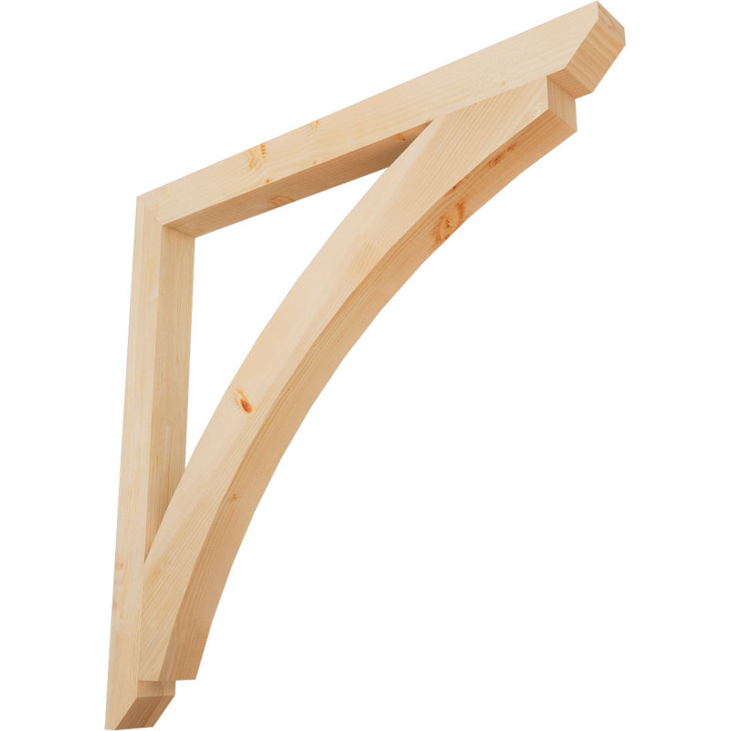 Support en bois / corbeau, Sapin de Douglas, H 48 po x l 3,5 po x P 48 po