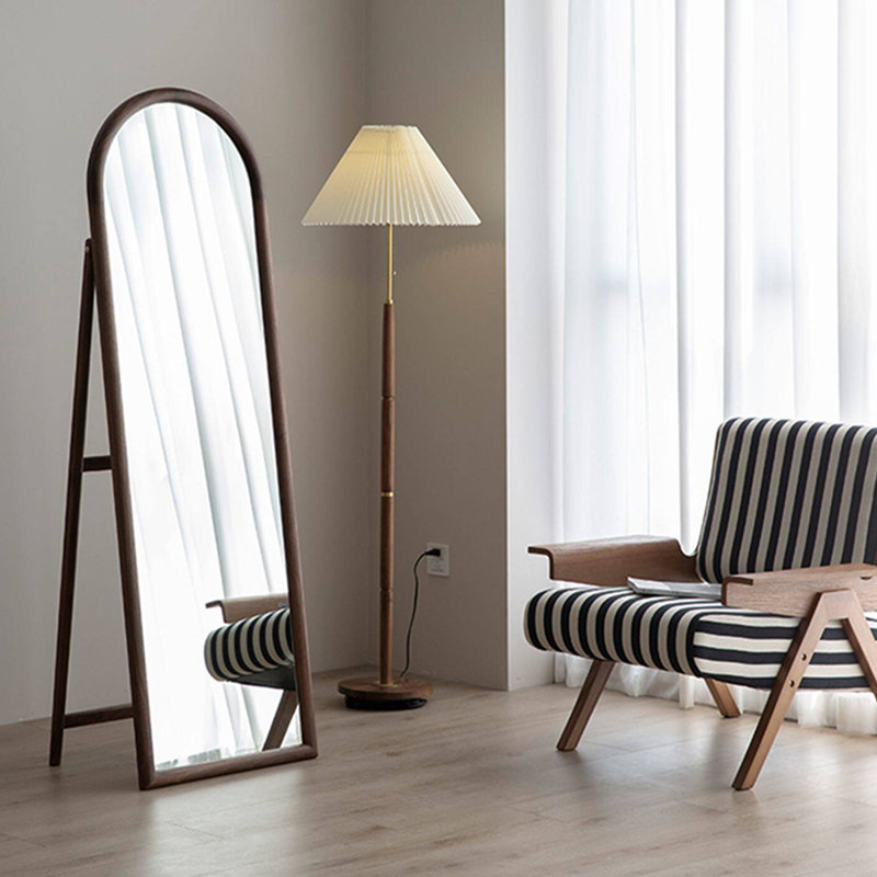 Half-Circle Solid + Manufactured Wood Full Length Mirrors