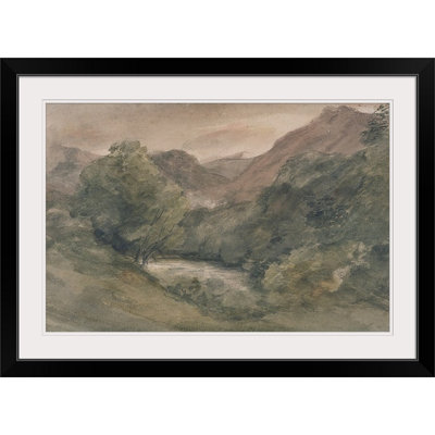 Reproduction d'art, "Bauchdale, soirée après une belle journée, 1er octobre 1806 sur graphite" par John Constable