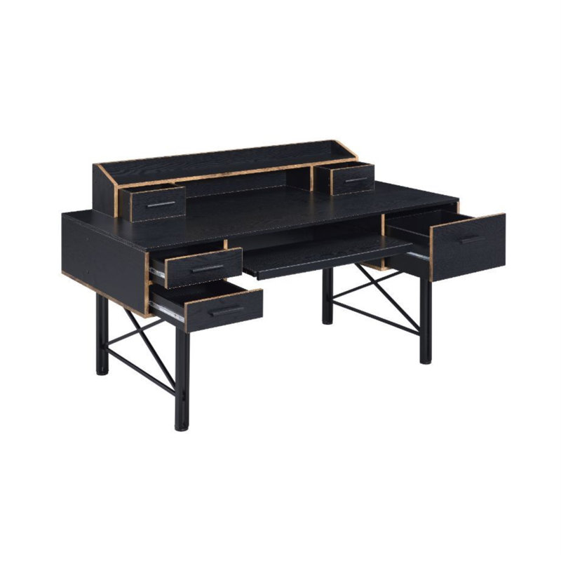 Finley Computer Desk, Black/Black