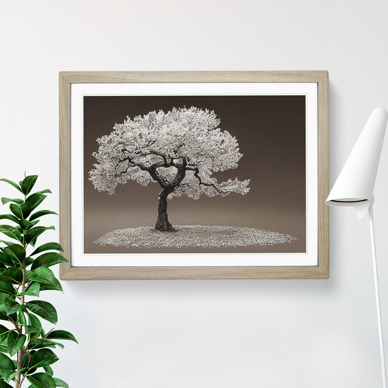 Splendid Tree - Framed Print, 34cm H x 46cm W x 2cm D, Oak