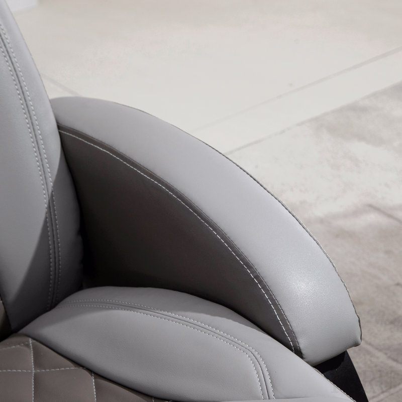 Fauteuil inclinable en polyuréthane avec repose-pieds et appui-tête HOMcom