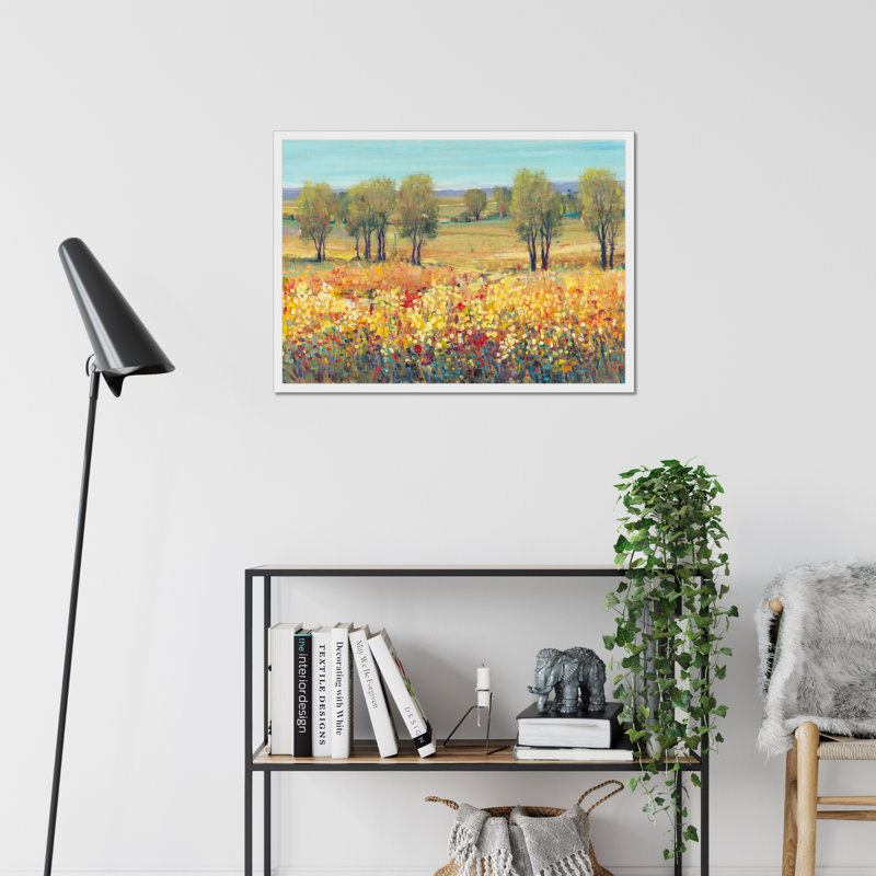 Golden Fields I by Timothy O' Toole - Painting, White Framed Paper Print, 34cm H x 50cm W