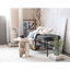 Modern Sculptural Marble Table With Interlocking Base