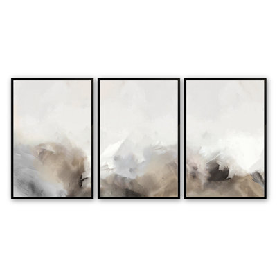 Risley Nordic Prints Modern Abstract Landscape, Set Of 3 Framed On Paper 3 Pieces by Line2Form Print