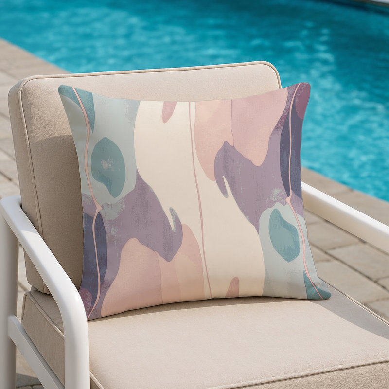 Tranquil Streams Indoor And Outdoor Throw Pillow, Square 18"