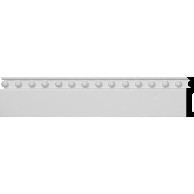 Gray Polyurethane 94.5 in Baseboard Moulding with Decorative Trim