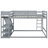Rustic Bunk Bed With Slide And Guardrail-123857035
