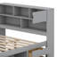 Base de lit plateforme capitaine avec bibliothèques de rangement et tablettes, quatre tiroirs-884625171