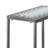 Quinn Accent Table, Rectangular 12X24 Narrow, Elegant Blue Tile, Gray Metal