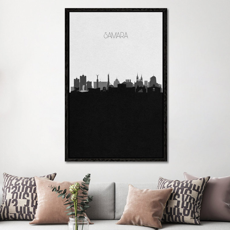 Samara, Russia City Skyline by Ayse Deniz Akerman - Print on Canvas