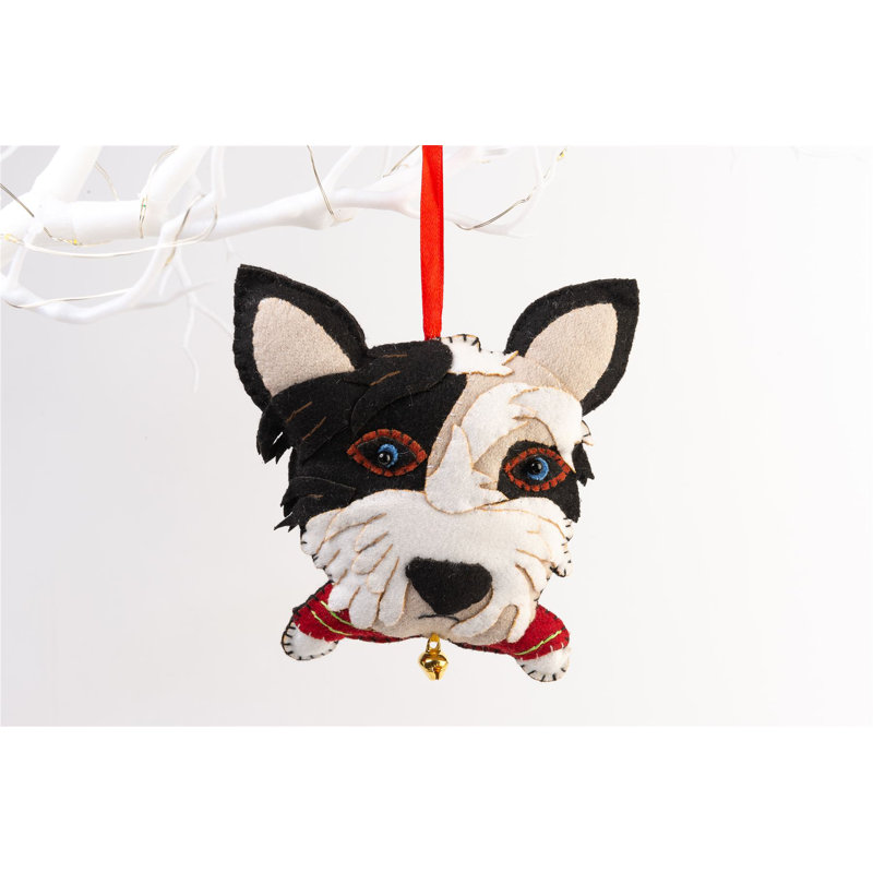 13.5cm Handmade Fabric Animals Hanging Figurine Ornament