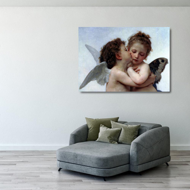 Le premier baiser, H 28 po x l 40 po