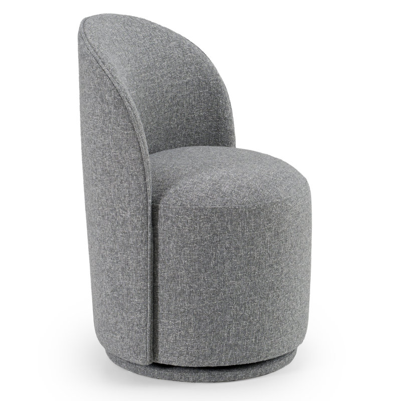 Benbow Upholstered Swivel Dining Chair, Gray