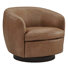 Fauteuil demi-tonneau en cuir Marcy Geniue