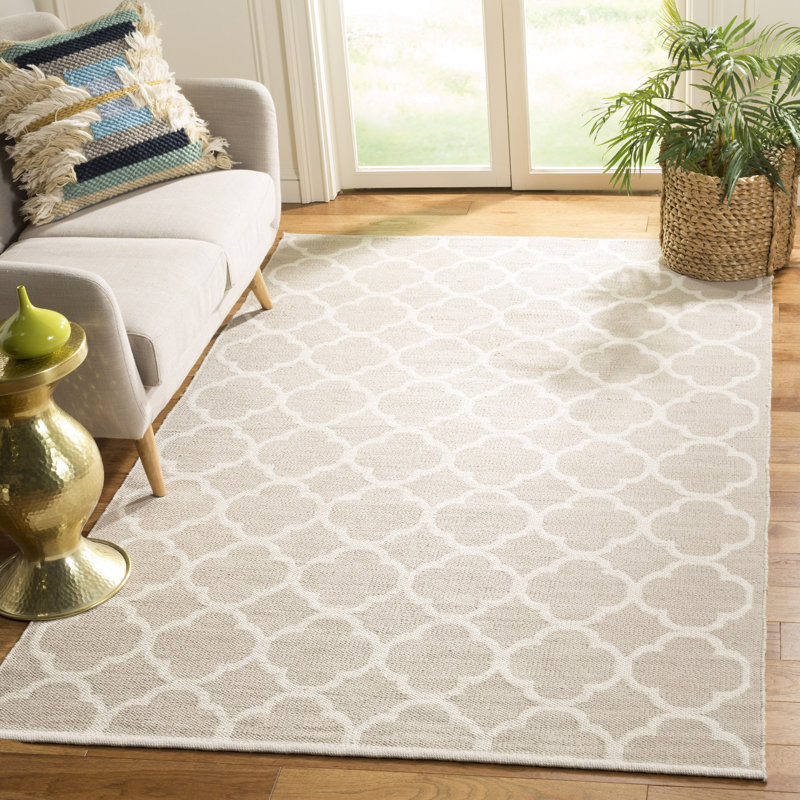 Tapis en coton tissé à la main Desota, Rectangle 8 pi x 10 pi