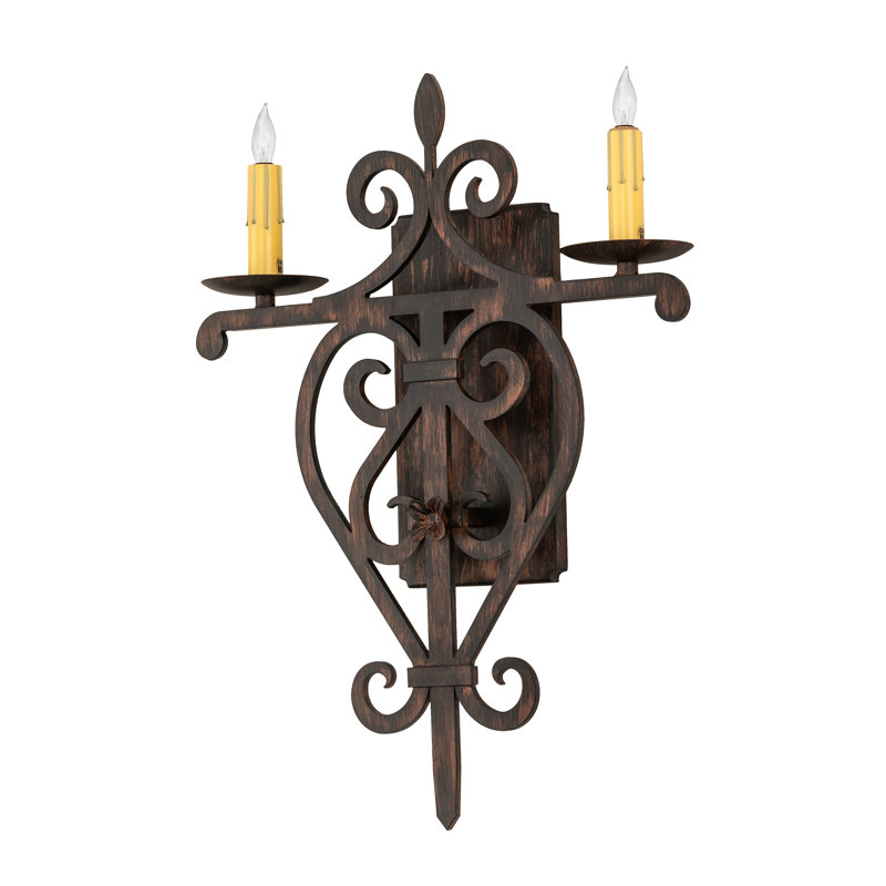 Steel Candle Wall Light