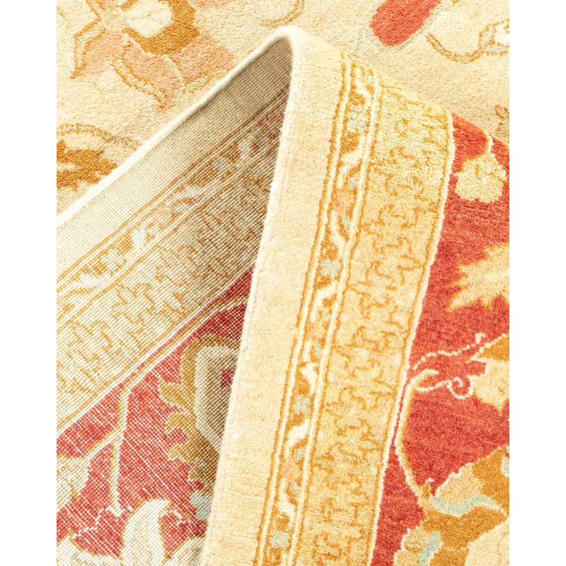 One-of-a-Kind 8 X 10; 8 X 10 New Age Wool Area Rug in Ivory