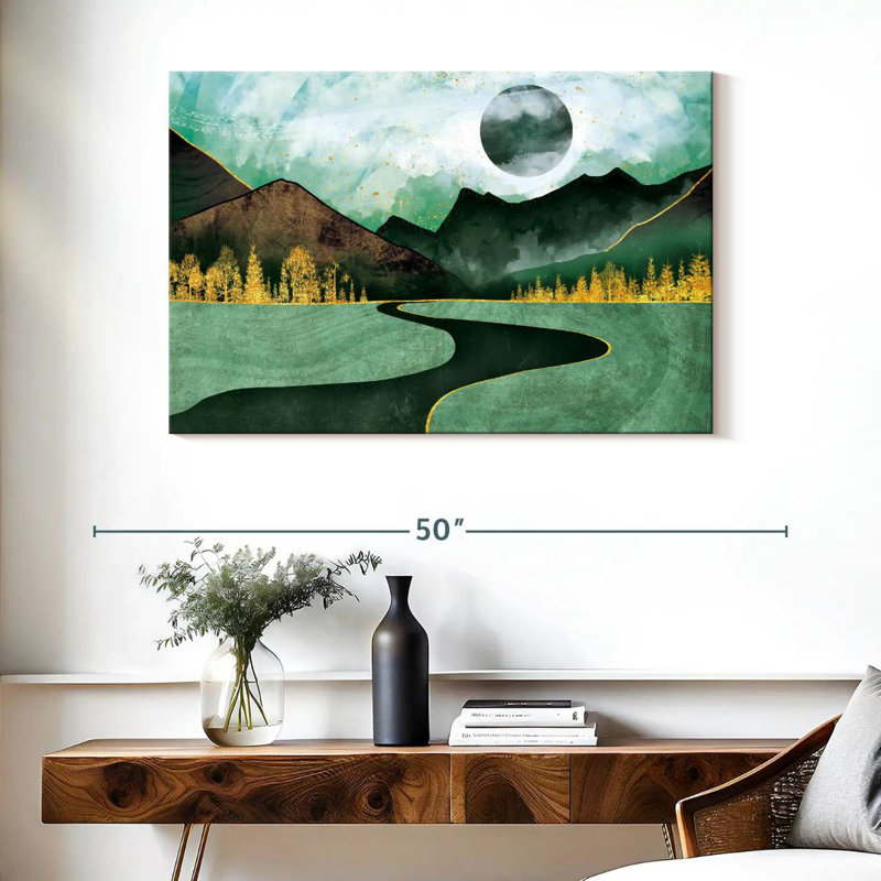 Avery Abstract Green Nature, 26" H x 39" W