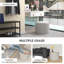 Table basse ronde avec repose-pieds avec plateau rabattable