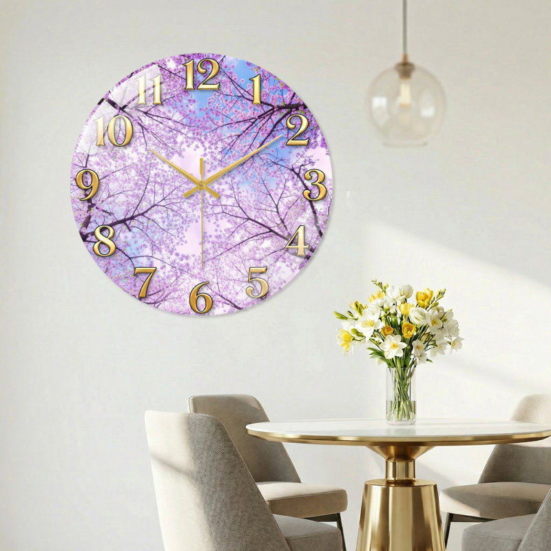 Horloge murale Cherry Blossom, 40x40cm(15.7x15.7inch)