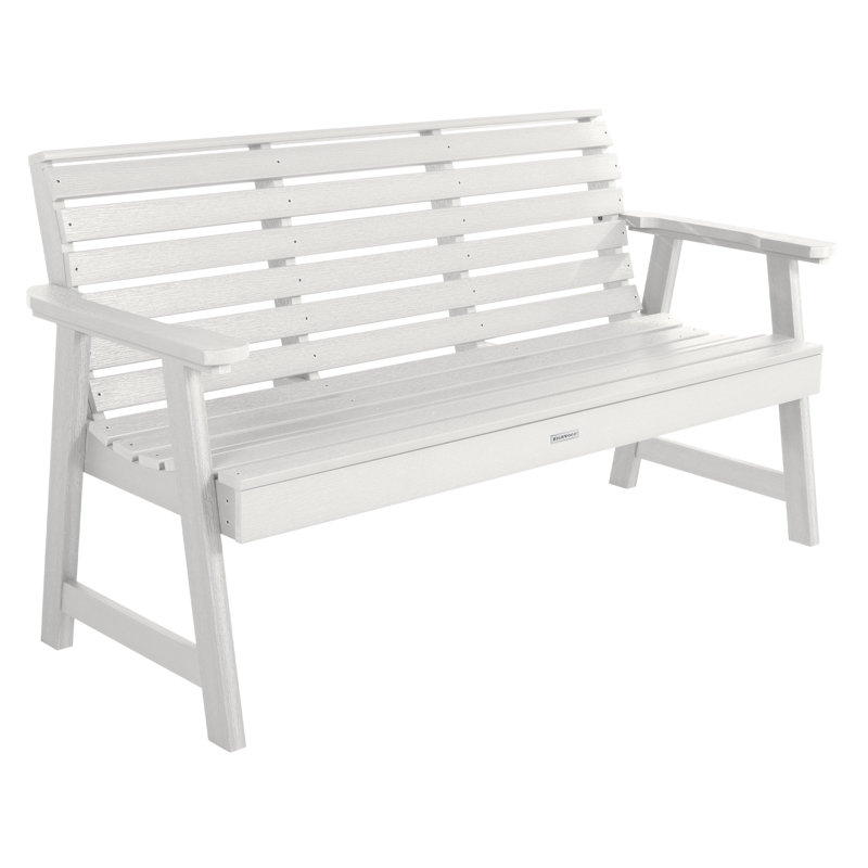 Banc de jardin en plastique Midwest, H 35 po x l 64 po x P 25 po, Blanc