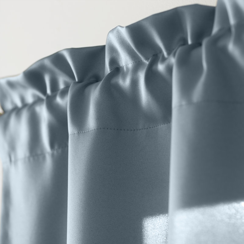 Cantonnière à passe-tringle Wayfair Basics®, Bleu vintage