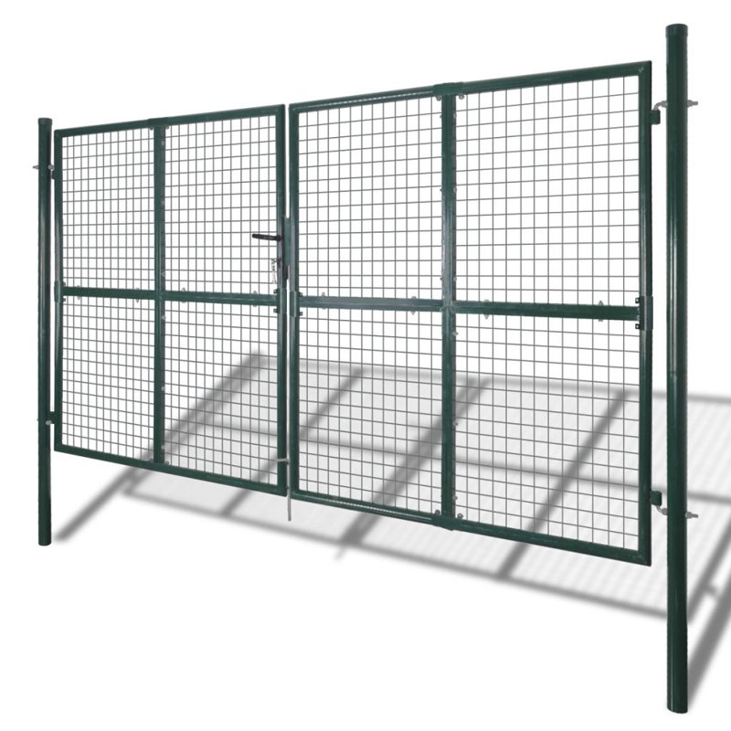 Hornersville Double Door Fence Gate Powder-Coated Steel