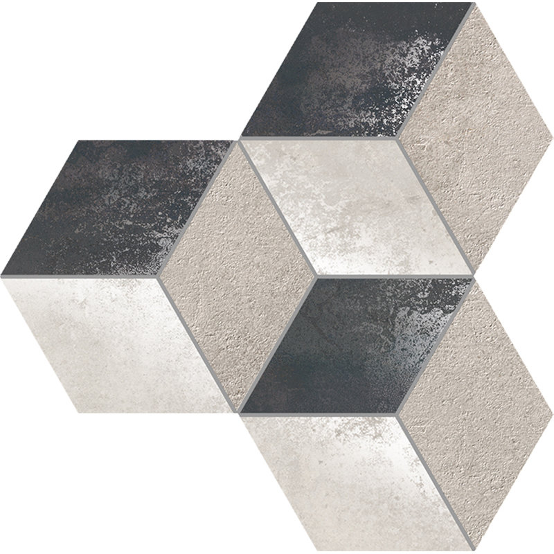 Feuille de mosaïque en porcelaine à bord droit