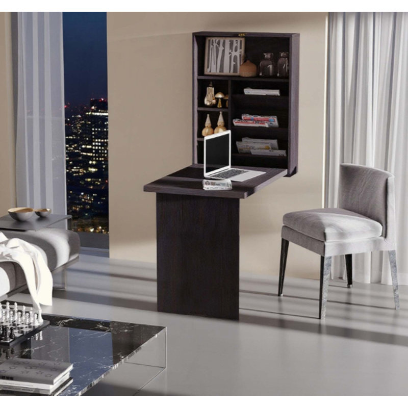 Bureau convertible mural escamotable, bureau flottant multifonctionnel