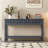 Tarsita Rustic Entryway Console Table Long Sofa Table with Drawers and Bottom Shelf Entryway Table-1560343002