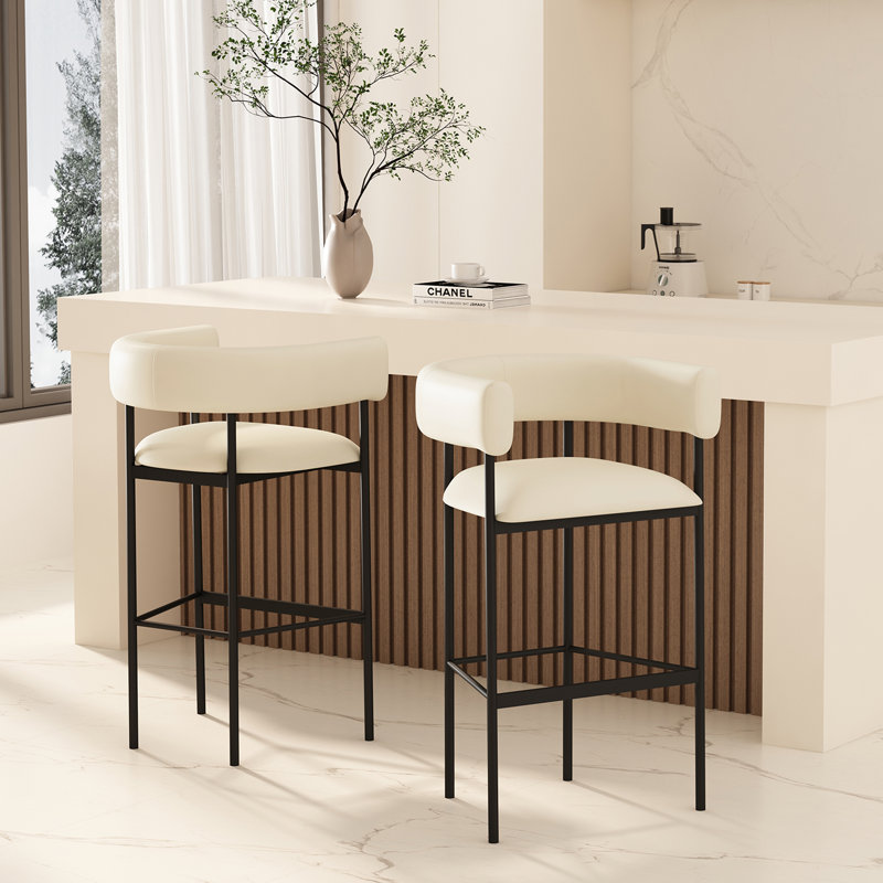 Tabouret de bar Onda, Ivoire ivoire, Tabouret de bar (siège d'une hauteur de 30 po)