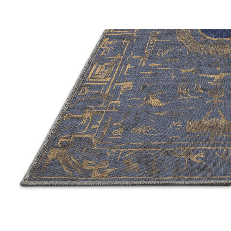 Tapis gris lavable à la machine, Rectangle 7 pi x 10 pi