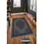 Tapis oriental gris en polyester tissé à plat à la main 3 pi 3 po x 4 pi 11 po Broyles