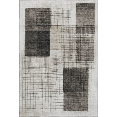 Premium Machine Washable Mayfield AMF2112 Geometric Rug