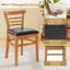  Ensemble de 4 chaises de cuisine rembourrées avec pieds en bois d'hévéa Modern-2003479224-2003479226