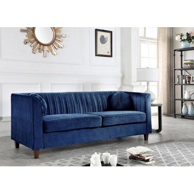Arvilla 80.7" Velvet Rolled Arm Sofa