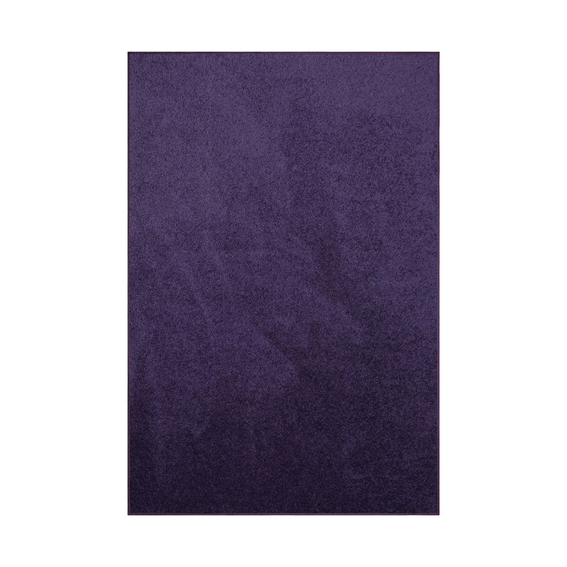 Modern Plush Pet and Kids Friendly Solid Color Area Rugs, Stain & Fade Resistance, Bedroom, Playroom and Kidsroom, Event, Wedding,  Perfect for Living Room, Dining Room, Purple Mena Rug