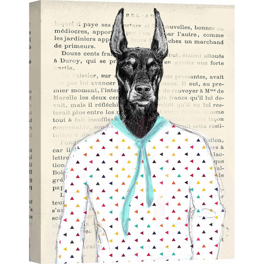 Leinwandbild Modern Dandy Doberman von Matt Spencer