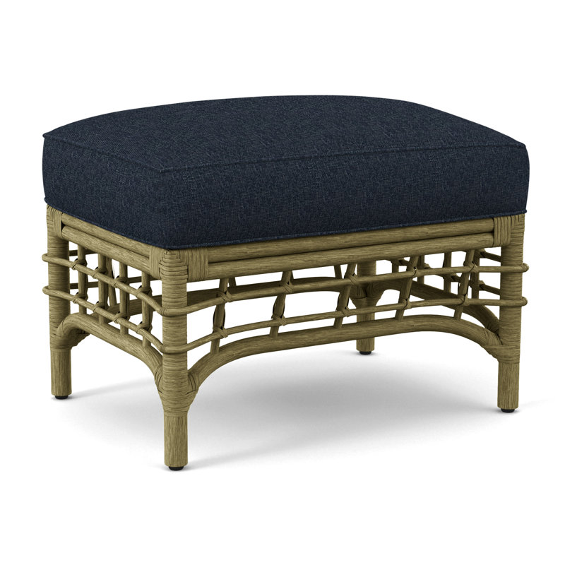 Bridgehampton Ottoman, Salsa Stripe; 0210-21, Mushroom