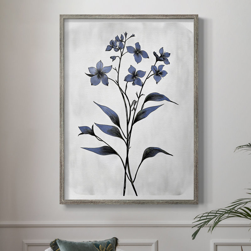 «FLORAL Series», reproduction encadrée en bois massif, H 11 po x l 9 po