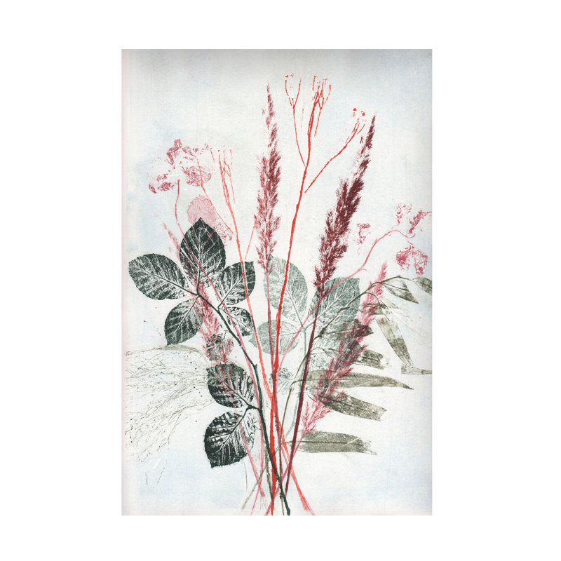 Ellyarna Bouquet 2 rouge vert, H 19 po x l 12 po x P 2 po