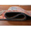 Tapis indien bleu à motif géométrique 3x5