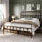 Classic Iron Platform Bed with High Headboard and Footboard-1832431515-1778892815