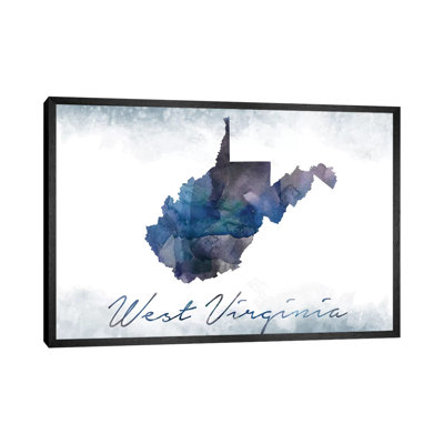West Virginia State Bluish - Print on Canvas