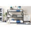 Twin XL/Full XL/Queen Triple Bunk Bed With Long And Short Ladder And Full-Length Guardrails,Black