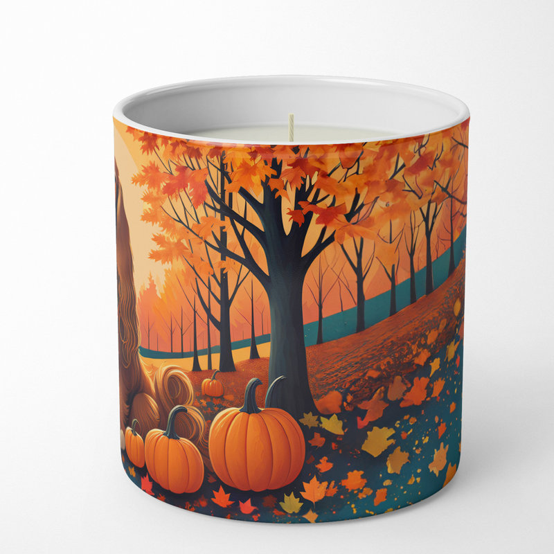 Bougie parfumée Pumpkin Spice avec support en céramique