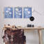  «Varied Cerulean Botanicals», ensemble de 3 giclées par Petal Prints Design-719915052-719915049