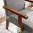 Fabric Accent Arm Chair Set of 2 with Round Wood Table