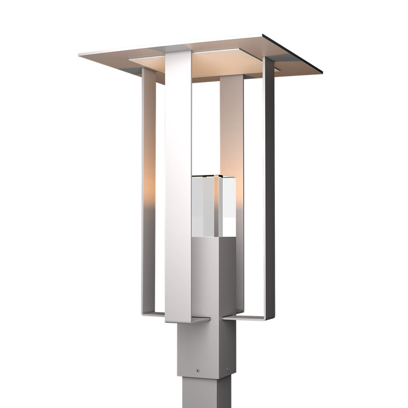 Tête de lanterne câblée 1 lumière H 24,1 po Shadow Box, Acier bruni côtier